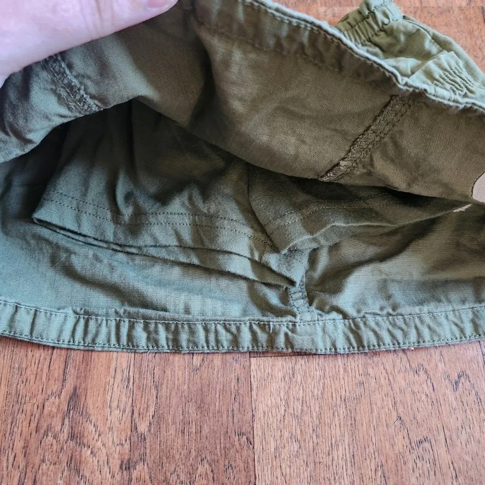OshKosh Bgosh Girls 3T Olive Green Cotton Twill Skort Elastic Waist 593